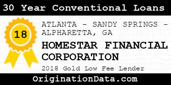 HOMESTAR FINANCIAL CORPORATION 30 Year Conventional Loans gold