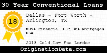 MUSA Financial DBA Mortgages USA 30 Year Conventional Loans gold