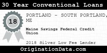 Maine Savings Federal Credit Union 30 Year Conventional Loans silver