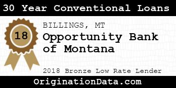 Opportunity Bank of Montana 30 Year Conventional Loans bronze