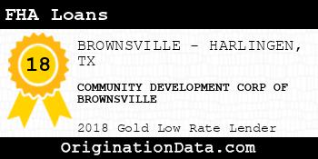 COMMUNITY DEVELOPMENT CORP OF BROWNSVILLE FHA Loans gold