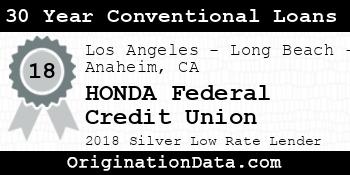 HONDA Federal Credit Union 30 Year Conventional Loans silver