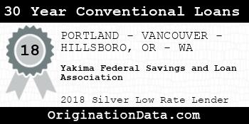 Yakima Federal Savings and Loan Association 30 Year Conventional Loans silver