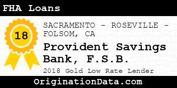 Provident Savings Bank F.S.B. FHA Loans gold