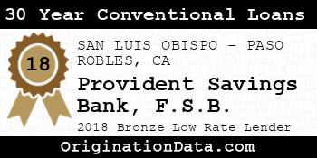 Provident Savings Bank F.S.B. 30 Year Conventional Loans bronze