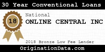 ONLINE CENTRAL INC 30 Year Conventional Loans bronze