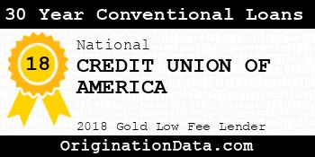 CREDIT UNION OF AMERICA 30 Year Conventional Loans gold