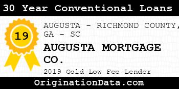 AUGUSTA MORTGAGE CO. 30 Year Conventional Loans gold