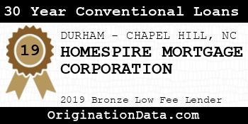 HOMESPIRE MORTGAGE CORPORATION 30 Year Conventional Loans bronze