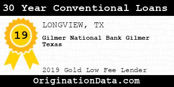 Gilmer National Bank Gilmer Texas 30 Year Conventional Loans gold