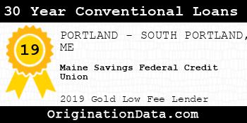 Maine Savings Federal Credit Union 30 Year Conventional Loans gold