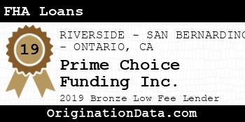 Prime Choice Funding FHA Loans bronze