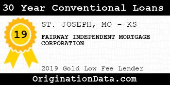 FAIRWAY INDEPENDENT MORTGAGE CORPORATION 30 Year Conventional Loans gold