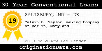 Calvin B. Taylor Banking Company of Berlin Maryland 30 Year Conventional Loans gold