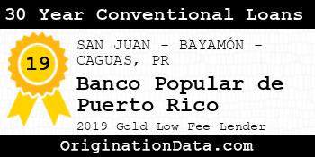 Banco Popular de Puerto Rico 30 Year Conventional Loans gold