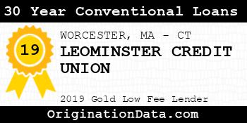 LEOMINSTER CREDIT UNION 30 Year Conventional Loans gold