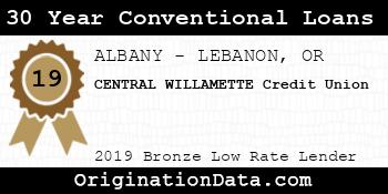 CENTRAL WILLAMETTE Credit Union 30 Year Conventional Loans bronze