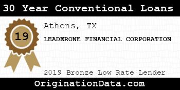 LEADERONE FINANCIAL CORPORATION 30 Year Conventional Loans bronze