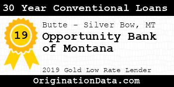 Opportunity Bank of Montana 30 Year Conventional Loans gold