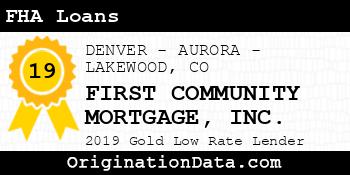 FIRST COMMUNITY MORTGAGE FHA Loans gold