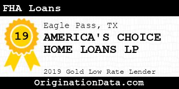 AMERICA'S CHOICE HOME LOANS LP FHA Loans gold