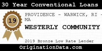 WESTERLY COMMUNITY 30 Year Conventional Loans bronze