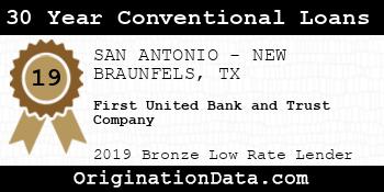 First United Bank and Trust Company 30 Year Conventional Loans bronze