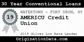AMERICU Credit Union 30 Year Conventional Loans silver