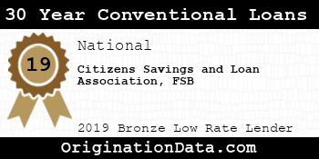 Citizens Savings and Loan Association FSB 30 Year Conventional Loans bronze