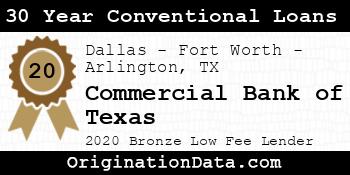 Commercial Bank of Texas 30 Year Conventional Loans bronze