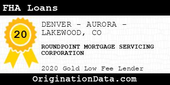 ROUNDPOINT MORTGAGE SERVICING CORPORATION FHA Loans gold