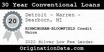 BIRMINGHAM-BLOOMFIELD Credit Union 30 Year Conventional Loans silver