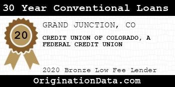 CREDIT UNION OF COLORADO A FEDERAL CREDIT UNION 30 Year Conventional Loans bronze