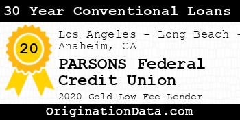 PARSONS Federal Credit Union 30 Year Conventional Loans gold