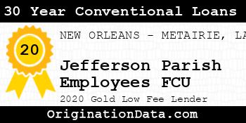 Jefferson Parish Employees FCU 30 Year Conventional Loans gold
