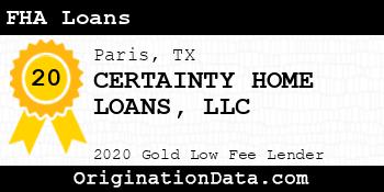 CERTAINTY HOME LOANS FHA Loans gold