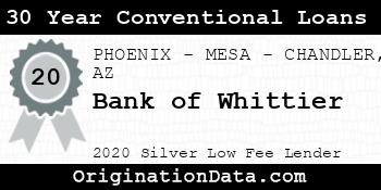 Bank of Whittier 30 Year Conventional Loans silver