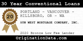 SUN WEST MORTGAGE COMPANY 30 Year Conventional Loans bronze
