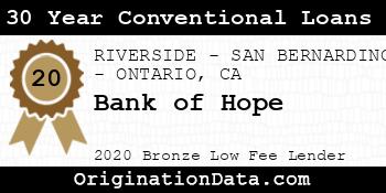 Bank of Hope 30 Year Conventional Loans bronze