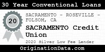 SACRAMENTO Credit Union 30 Year Conventional Loans silver
