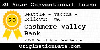Cashmere Valley Bank 30 Year Conventional Loans gold