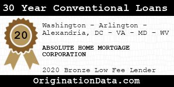ABSOLUTE HOME MORTGAGE CORPORATION 30 Year Conventional Loans bronze