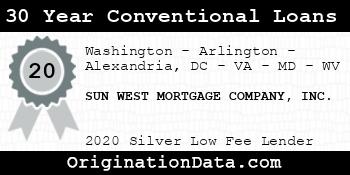 SUN WEST MORTGAGE COMPANY 30 Year Conventional Loans silver