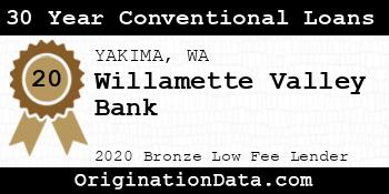 Willamette Valley Bank 30 Year Conventional Loans bronze