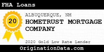 HOMETRUST MORTGAGE COMPANY FHA Loans gold
