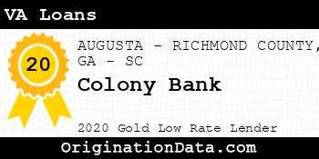 Colony Bank VA Loans gold