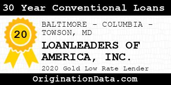 LOANLEADERS OF AMERICA 30 Year Conventional Loans gold