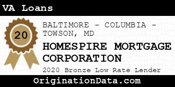 HOMESPIRE MORTGAGE CORPORATION VA Loans bronze