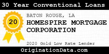 HOMESPIRE MORTGAGE CORPORATION 30 Year Conventional Loans gold