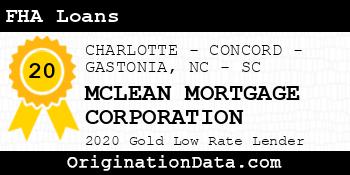 MCLEAN MORTGAGE CORPORATION FHA Loans gold